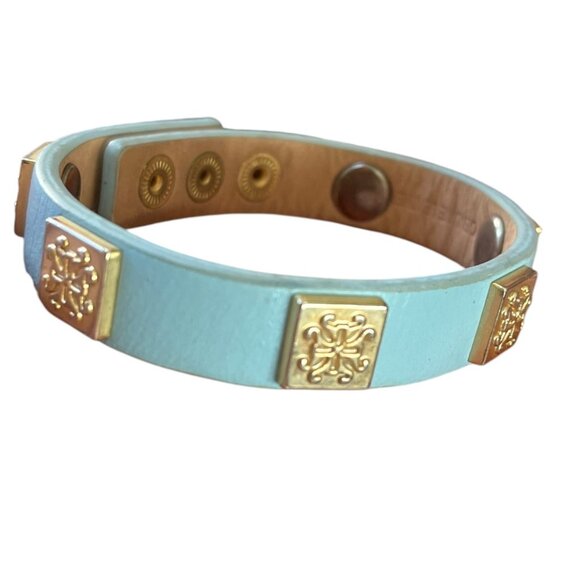 Rustic Cuff Single Wrap Leather Logo Bracelet - Picture 1 of 4
